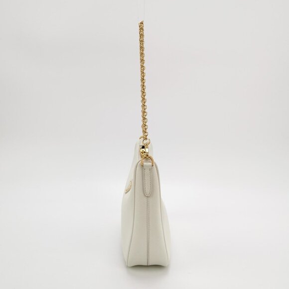 Prada Re-Edition White Leather Golden chain 2005 single-shoulder bag - Picture 5 of 7